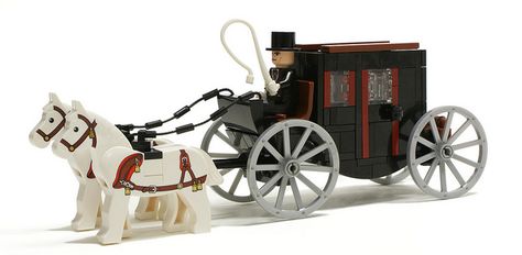 Carosse Lego Carriage, Lego Horse, Pirate Lego, Carriage Horse, Horse Sleigh, Lego Winter Village, Lego Winter, Lego Vehicles, Lego Inspiration