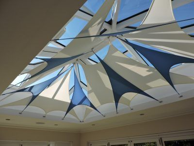 Shade Sail Blinds meld function and form to deliver an exciting alternative to traditional conservatory blinds and internal shading – enabling you to soften a space with just a few easily-installed sun shade sails. Made in Britain to the highest specifications, all our sails are created to your own measurements and in the colour of your choice. Traditional Conservatory, Conservatory Roof Blinds, Conservatory Interiors, Conservatory Blinds, Junk Ship, Sun Shade Sails, Sun Sails, Sail Shade, Sun Blinds