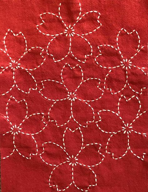 Hand Work Bedsheets Design, Blouse Hand Embroidery Designs Pattern, Katha Stitch Design, Kantha Embroidery Designs Motifs, Katha Stitch, Simple Hand Embroidery Patterns, Clothes Embroidery Diy, Kantha Embroidery, Diy Embroidery Designs