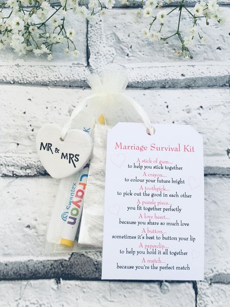 Excited to share this item from my #etsy shop: Marriage Survival kit, wedding gift, gift for the happy couple, Mr and Mrs gift, gift for a wedding Marriage Survival Kit, Survival Kit Wedding, Groom Survival Kits, Bride Survival Kit, Countdown Gifts, Survival Kit Gifts, Bee Lover Gifts, Clay Heart, Personalized Bottle Opener