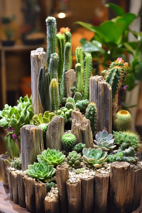 Explore creative cactus and succulent combo ideas to elevate your space! These low-maintenance plants thrive with minimal water and can brighten up any corner. #Cactus #Succulents #PlantCare Small Succulent Arrangements, Cactus Succulents, Small Succulents, Low Maintenance Plants, Succulent Arrangements, Succulents Garden, Cacti And Succulents, Plant Care, Low Maintenance