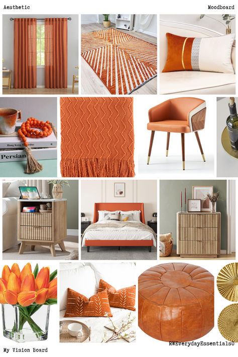 Orange Accent Bedroom Home Decor Ideas, all available by clicking on link #promotion #homedecor #amazonfinds #shopthelook #shopping Orange Accent Bedroom, Orange Accents Bedroom, Orange Home, Orange Home Decor, Bedroom Accent, Orange House, Orange Accents, Stop Thinking, Guest Bedroom