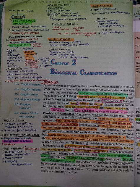 Neet Ncert Highlights, Biological Classification Notes For Neet, Neet Exam Notes Biology, Ncert Biology Class 11, Biological Classification Notes, Neet Aesthetic, Class 11 Biology Notes, Biological Classification, Biology Class 11