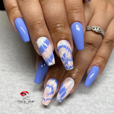 Tye Dye Gel Nails, Tye Dye Nails Tutorial, Tie Dye Nails Acrylic, Tie Dye Nail Art, Tye Dye Nails, Summertime Nails, Gel X Nails, X Nails, Tie Dye Nails