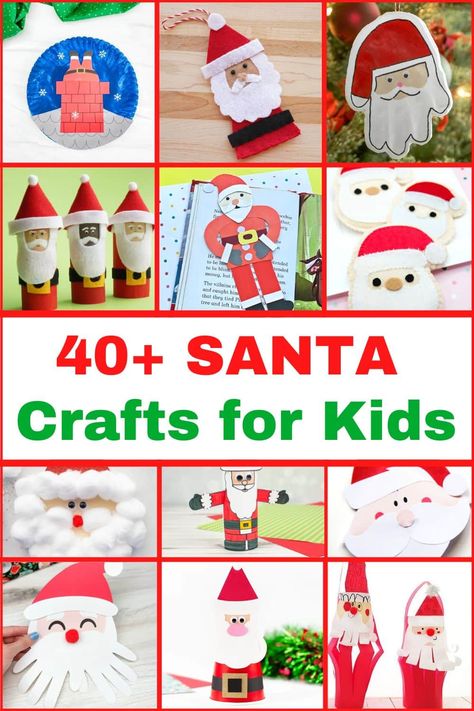 Santa Crafts For Kids, Santa Claus Crafts, Fun Christmas Activities, Christmas Crafts For Toddlers, Santa Crafts, Preschool Christmas Crafts, Christmas Crafts For Kids To Make, Christmas Activity, Easy Christmas Crafts