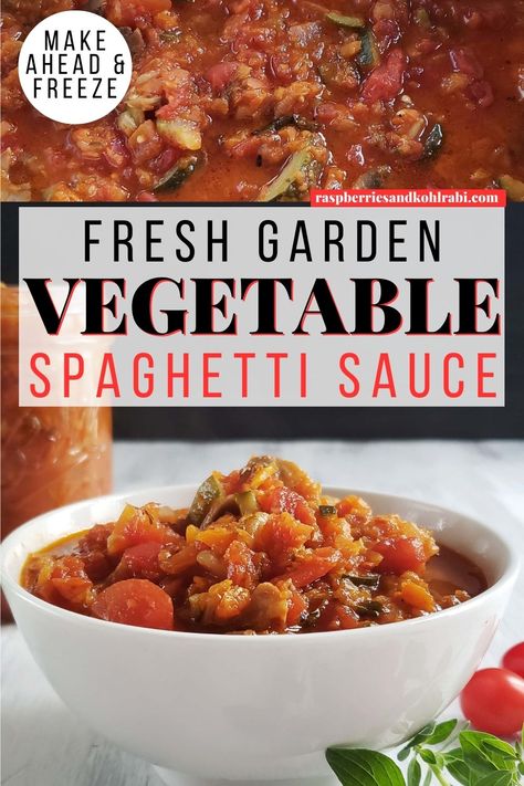 Homemade Vegetable Sauce, Garden Vegetable Spaghetti Sauce, Garden Fresh Spaghetti Sauce, Zucchini Spaghetti Sauce, Homemade Spaghetti Sauce With Veggies, Spaghetti Sauce With Veggies, Spaghetti Sauce With Vegetables, Pasta Sauce With Veggies, Garden Pasta Sauce