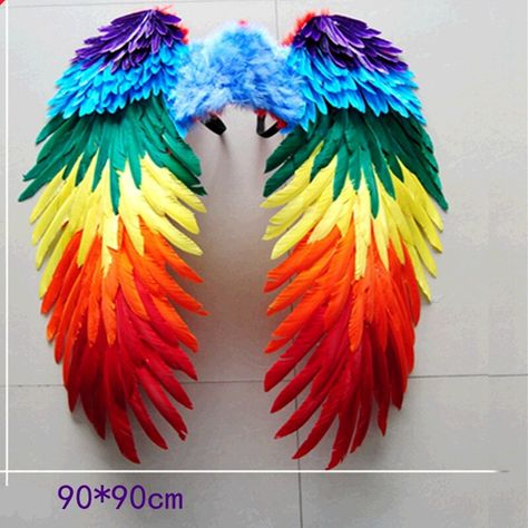 Angel Wings Halloween, Bird Wings Costume, Wings Inspiration, Cosplay Fairy, Angel Wings Costume, Cosplay Wings, Angel Feather, Deco Jungle, Feather Angel Wings