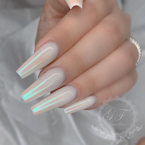 🐚 Nagellack Trends, Coffin Nails Long, Holographic Nails, Coffin Nails Designs, Fire Nails, Pretty Acrylic Nails, Fancy Nails, Best Acrylic Nails, Chrome Nails