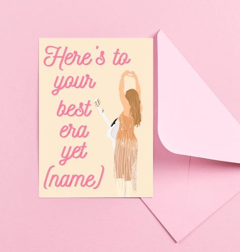 Personalised Taylor Inspired birthday card Taylor Swift Birthday Cards, Taylor Swift Birthday Card, Birthday Memes, Taylor Songs, Cool Birthday Cards, Bestie Birthday, Taylor Swift Birthday, Birthday Card Drawing, Birthday Cards For Mom