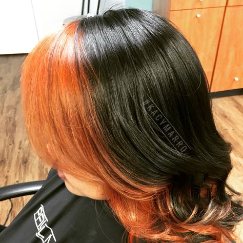 Copper And Black Hair, Hair Magic, Creative Hair Color, Creative Hair, Level 7, Bright Copper, Hair Color And Cut, Copper Hair, Paul Mitchell