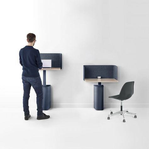 Industrial Facility, Single Desk, Compact Desks, Mini Office, Office Furniture Design, Sit Stand Desk, Workplace Design, Workspace Design, Adjustable Desk