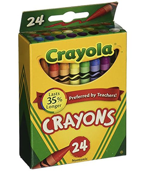 Crayola Crayons 24 count, packs of 1, 4 or 6. Back to school. Affiliated Crayola Box, Crayon Storage, Toddler Crayons, Back To School List, Jumbo Crayons, Box Of Crayons, Primary And Secondary Colors, Crayon Set, Color Crayons