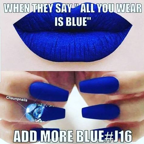 Zeta Nails, Crip Wallpaper, Nails Blue And White, Blue And White Outfits, Blue Lips, Blue Acrylic Nails, Iphone Instagram, Eyes Lips Face, Nails Blue