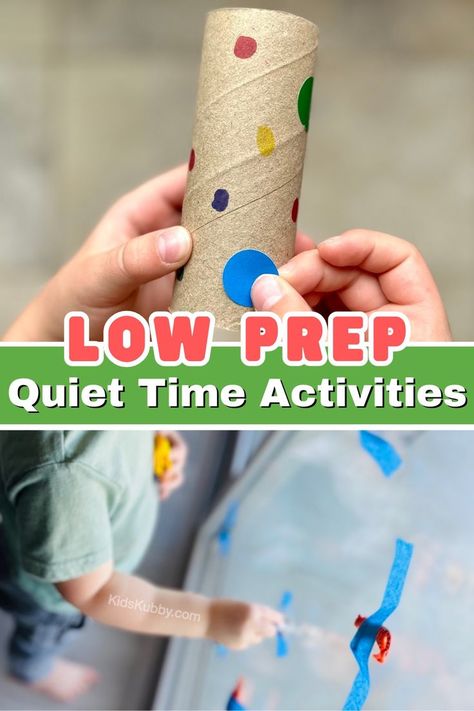 Are you looking for a good way to manage screen time for your preschoolers? Try quiet time activities. These activities take little to no prep work and kids love them! Simply set up a quiet time area with a few of these fun activities and let your kids independently play while you catch up on emails, house work, or simple have a moment to yourself! Simple Prek Activities, Independent Sensory Activities, Busy Preschool Activities, Quiet Sensory Activities, Quiet Activities For Nap Time, Pre Toddler Activities, Quiet Activities For Non Nappers, Choice Time Activities Preschool, Activities To Keep Preschoolers Busy