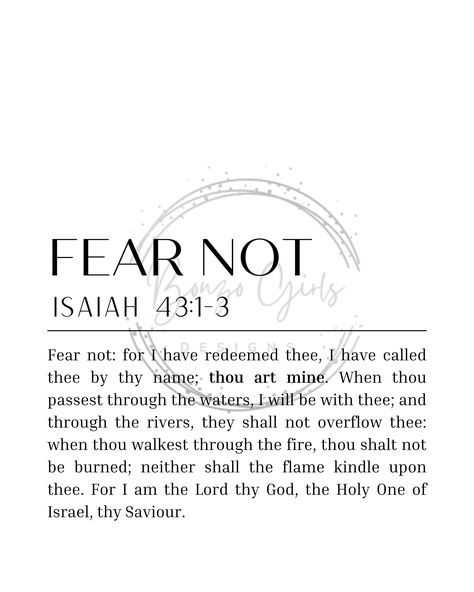 For I Am The Lord Your God, Bible Verse King James Version, Isaiah 43:1-3, Isaiah Bible Verses, Fear Not, Deep Bible Verses, Bible Message, Gods Plan Quotes, Best Bible Verses