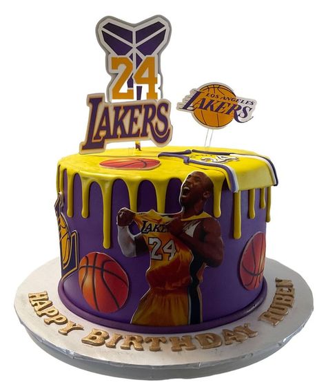 Lakers Theme Birthday Party, Kobe Birthday Cake, Kobe Bryant Cake Ideas, Kobe Birthday Theme, Kobe Year Cake, Kobe Bryant Birthday Cake, Kobe Year Birthday Ideas, Kobe Bryant Birthday Theme, Lakers Themed Cake