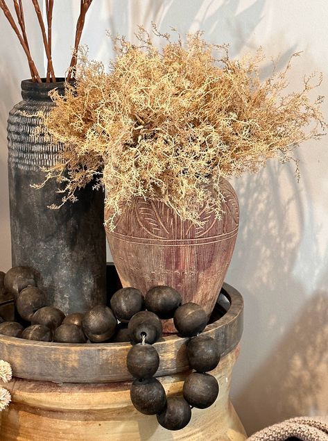 Home Decor Floral Arrangements, Material Flowers, Asparagus Fern, Neutral Home Decor, Neutral Home, Floral Arrangement, Brown Beige, Tan Brown, Asparagus