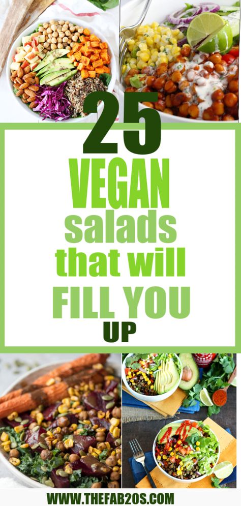 Filling Vegan Salads, Best Vegan Salads, Salads Vegan, Vegetarian Mexican, Source Of Protein, Vegan Salads, Vegan Entree, Vegetarian Salads, Vegan Salad Recipes