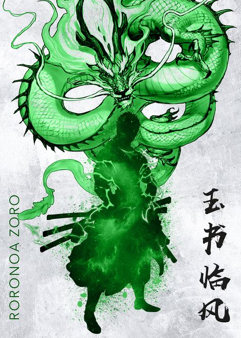 Zoro Metal Poster #Artwork #Zoro #Samurai #Dragon #onepiece #Anime #Manga #Poster Zoro Dragon, Zoro Samurai, Samurai Dragon, Manga Poster, Scary Funny, Hero Poster, Shaman King, Zoro One Piece, Desenho Tattoo