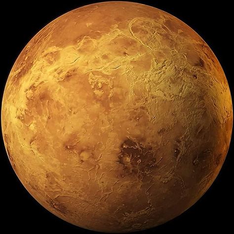 CGI image of Venus, based on topographical radar scans. A direct photograph of the Venus surface is not possible because of the dense atmosphere. Venus Worship, Venus Surface, Venus Core, Venus Planet Color, Venus Day, Venus Images, Venus Planet, Planet Colors, Glacier Lake