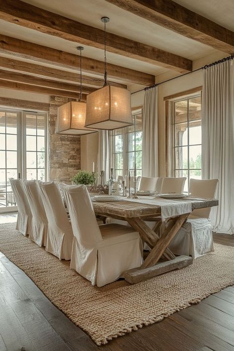 Create a Cozy Space with Farmhouse Dining Room Ideas 🍽️✨ Design a warm and inviting dining room with farmhouse decor. Use rustic tables, vintage accents, and earthy tones for a charming country feel. 🌿🏡 #FarmhouseDiningRoom #HomeDecor #CountryStyle #DiningRoomInspo Earthy Dining Room, Rustic Dining Room Ideas, Earthy Farmhouse, Dining Room Design Farmhouse, Rustic Farmhouse Dining Table, Farmhouse Dining Room Ideas, Farm House Dining Room, Kitchen Island Dining Table, Coastal Kitchen Decor