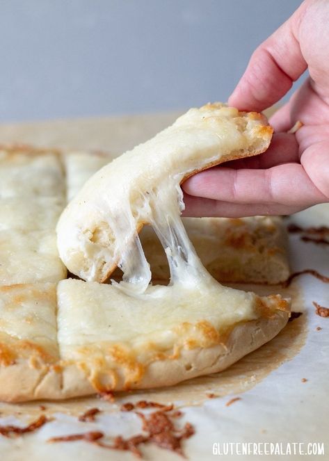 If you're a fan of gluten-free pizza bread sticks you're going to love these Gluten-Free Cheese Bread Sticks. The crust is crunchy on the bottom and chewy in the middle making them the perfect gluten-free bread sticks. Gluten Free Bread Sticks, Pizza Bread Sticks, Cheesy Bread Sticks, Gluten Free Breadsticks, Gluten Free Diet Plan, Cheesy Breadsticks, Bread Sticks, Gluten Free Appetizers, Cheesy Bread