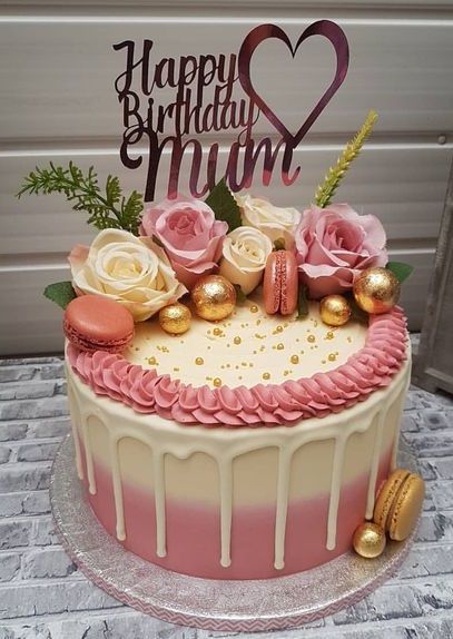 Birthday Cake Ideas For Mother, Elegant Cake Designs Classy, Cake Designs For Mom Birthday, Cake For Mother, Birthday Cake For Mum, 50th Birthday Cake For Women, Birthday Cake For Women Elegant, Birthday Cake For Mom, 70th Birthday Cake