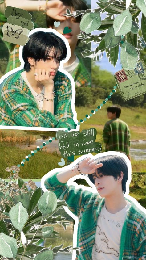 Bro jake looks so good in these pics I cant-😶 #jake #enhypen #jakeenhypen #green #kpop #music #fyp Jake Green Wallpaper, Jake Collage, Jake Wallpaper Aesthetic, Jake Aesthetic, Jake Wallpaper, Cool Kpop Wallpapers, Moon And Stars Wallpaper, Metal Flower Wall Art, Kpop Iphone Wallpaper