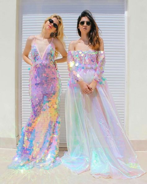 Mermaid dresses Rainbow Stew, Stunning Fashion, Mode Chanel, Amazing Fashion, Style Aesthetic, Burning Man, Fancy Dresses, Project Ideas, Party Dresses