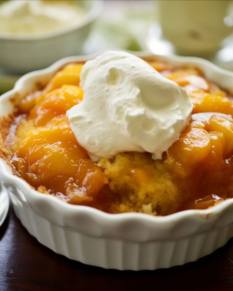 Tennessee Peach Pudding, Peach Pudding, Peach Dessert Recipes, Peach Desserts, Peach Cobbler Recipe, Peach Recipe, Delish Recipes, 9x13 Baking Dish, Cobbler Recipes