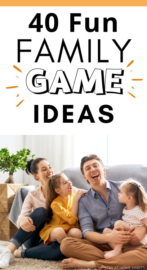 Indoor family game night ideas. Free fun activities for kids at home. Family fun ideas. #athome #stayathome #kidactivities #kids #kidsathome Home Habits, Family Games Indoor, Indoor Family, Family Party Games, Family Fun Night, Kids Christmas Party, Family Fun Games, Diy Gifts For Kids, Free Play