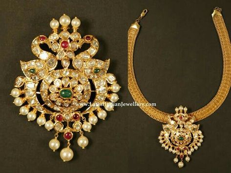 Jada Billalu, Indian Brides Jewelry, Latest Indian Jewellery, Temple Jewellery Earrings, Temple Jewelry Necklace, Gold Pendent, Minimal Jewellery, Gold Items, Peacock Pendant