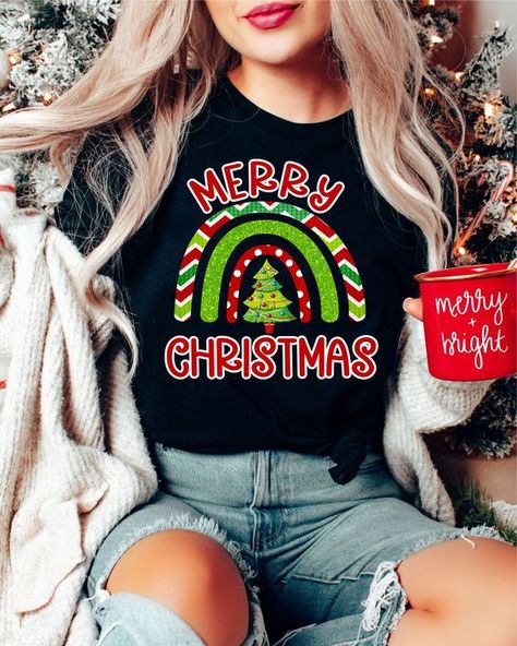 Merry Christmas Tree Rainbow DTF Transfer - DTF Transfer / Toddler Christmas t shirt #christmastshirt T shirt #tshirt t-shirt #t_shirt t shirts #tshirts t-shirts #t_shirts T shirt design #tshirtdesign T-shirt designs #t_shirtdesign T shirts designs #tshirtsdesigns 6.15 Christmas Tree Rainbow, Merry Christmas Tree, Christmas T Shirt Design, Merry Christmas Shirts, Lettering Style, Festive Design, Toddler Christmas, Christmas T Shirt, Image Transfer