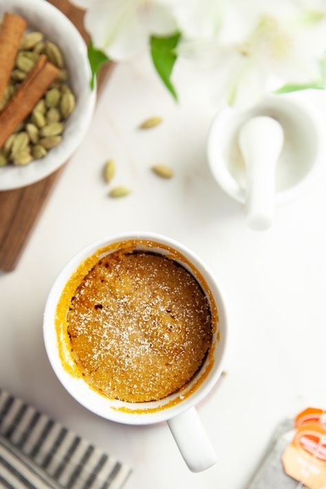 Chai Mug Cake – Sinfully Spicy Orange Pekoe Tea, Spiced Buttercream, Chai Spices, Spiced Chai, Cake Form, Eggless Cake, Simple Cake, Forest Cake, Chai Spice