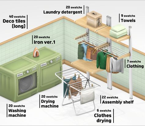 Sims 4 Laundry Clutter Cc, Sims 4 Laundry Mat, Sims 4 Cc Furniture Laundry Room, Sims 4 Cc Laundry Room Patreon, Sims 4 Cc Laundry Room, Sims 4 Laundry Cc, Sims Clutter Cc, Sims 4 Appliances, Sims 4 Appliances Cc