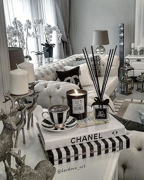 Chanel Inspired Room, Chanel Room, Chanel Decor, Glam Living Room, Future Apartment Decor, Glam Room, Glam Decor, Living Room Decor Cozy, Small Room Bedroom