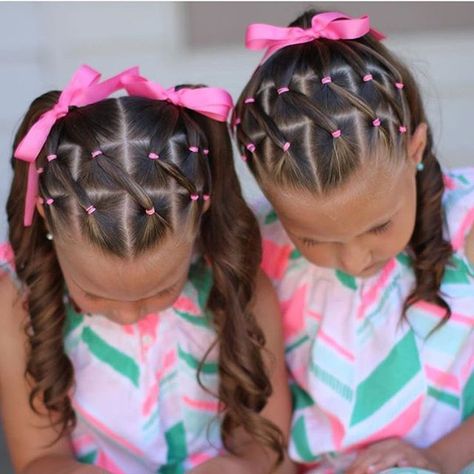 "Love this adorable elastic style!  Sister braids are so cute!  credit @sheerbraidedbliss" Photo taken by @braidsforlittlegirls on Instagram, pinned via the InstaPin iOS App! http://www.instapinapp.com (08/14/2015) Sister Braids, Kids School Hairstyles, 2015 Hair, Girls Hairdos, Girl Hairdos, Girl Hair Dos, Lil Girl Hairstyles, Pony Tails