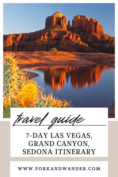 Make the ultimate soutwest road trip, from Las Vegas to the Grand Canyon and on to Sedona. Find out what to see and where to stay on this iconic trip. Sedona To Grand Canyon, Road Trip From Las Vegas, Sedona Itinerary, Las Vegas Itinerary, Grand Canyon Vacation, Trip To Grand Canyon, Page Arizona, Visit Las Vegas, Arizona Road Trip