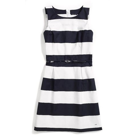 Tommy Hilfiger Stripe Dress ($100) ❤ liked on Polyvore featuring dresses, striped cotton dress, tommy hilfiger, tommy hilfiger dresses, cotton stripe dress and stripe dresses Cotton Stripe Dresses, Dresses Cotton, Tommy Hilfiger Dress, Tommy Hilfiger Dresses, Stripe Outfits, Outfits 2017, 2017 Fashion Trends, Bold Stripes, Stripe Dress