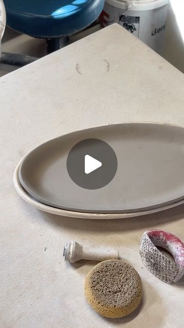 Joyful Clay, Sarah Sewell-Tippin on Instagram: "Making a platter part 2.  . . . #handmade #handbuiltpottery #handbuilding #ceramics #pottery #joyfulclay #marylandmade #annapolismd #wednesdayvibes #kitchenessentials #etsyfinds #giftideas #potterylove #claylove #potterslife #productionpottery #lovemyjob #maker #makersgonnamake #makearteveryday #makeart #artist #potteryvideo #pottersofinstagram" How To Make Ceramic Plates, Slab Plates Ceramics, Clay Kitchen Decor, Handbuilding Pottery Ideas, Pottery Plates Handmade, Handbuilding Ceramics, Coil Bowl, Pottery Platters, Ceramics Plates