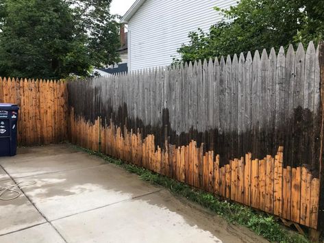 A DIY fan has revealed how they totally restored their fence in seconds after being convinced it was ruined for good. Taking to Reddit the bloke shared a snap of the picket fence that had began ‘fading to grey’ in his back garden. Captioning the snap he wrote: “I legitimately thought fences just faded into […] Pressure Washer Tips, Grandmother House, Brick Walkway, Power Washer, Old Fences, Cheap Trick, Diy Fence, Hydroponic Gardening, Wooden Fence