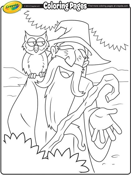 Wizard Coloring Page Wizard Coloring Pages, Owl Coloring Page, Crayola Crayon Colors, Owl Coloring, Crayola Coloring Pages, Crayola Colored Pencils, Owl Coloring Pages, Polar Bear Print, Boy Coloring