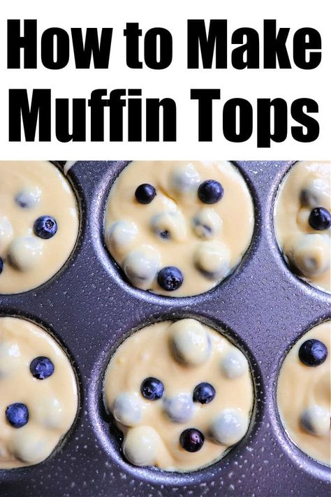 Blueberry Muffin Tops with Frozen Blueberries · The Typical Mom Recipes Using Muffin Top Pan, How To Make Muffin Tops, Muffin Top Pan Recipes, Muffin Top Recipe, Muffin Tops Recipe, Muffin Crumble, Blueberry Muffin Tops, Muffin Top Recipes, Blueberry Zucchini Muffins