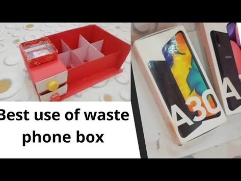 DIY, best use of waste phone box, Gift Box Ideas, Phone Gift, Phone Box, Best Out Of Waste, Organizing Ideas, Iphone Cover, Cardboard Box, Storage Box, Gift Box