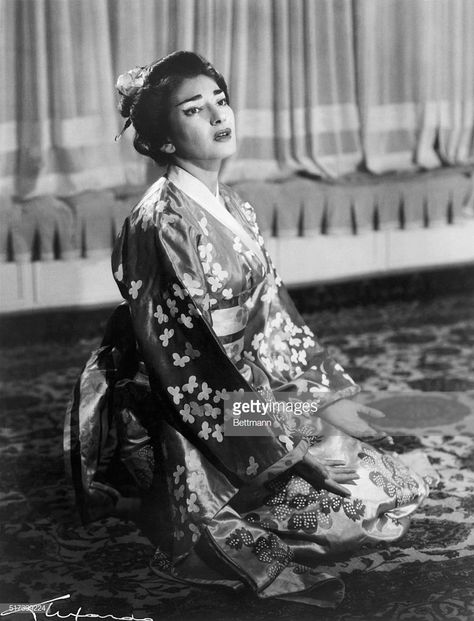 Maria Callas as Cio-Cio-San in Madama Butterfly. Composer: Giacomo Puccini. Madama Butterfly, Madame Butterfly, A Night At The Opera, Cecil Beaton, Maria Callas, Gibson Girl, In Memoriam, Opera Singers, Music Box