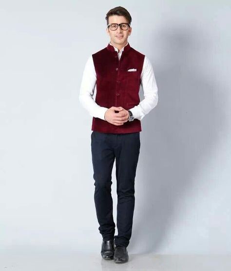 Red VelVet Nehru jacket Accessorize An Outfit, Prince Suit, Indian Groom Wear, Wedding Dresses Men Indian, Waist Coat, Wedding Dress Men, Nice Picture, Nehru Jacket, Wool Coats