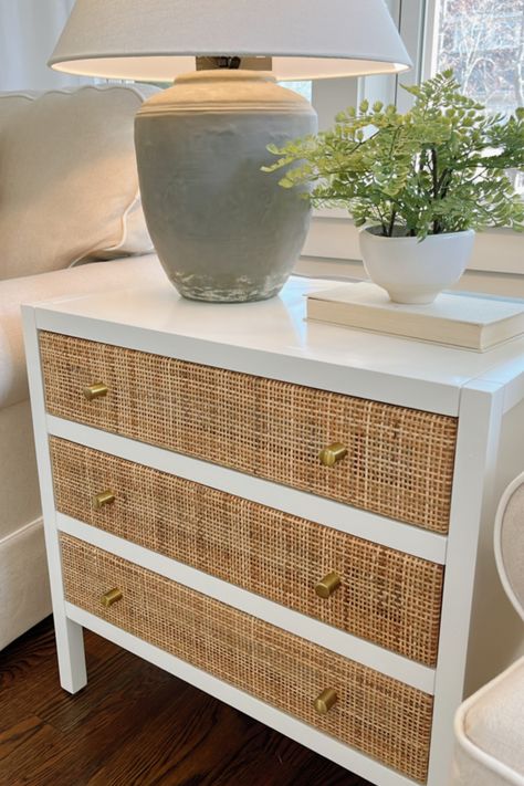 Mini Dresser Nightstand, Beach House Night Stand, 4 Drawer Nightstand, Kids Dresser As Nightstand, Side Table Dresser, 3 Drawer Dresser Makeover Diy, Diy Coastal Nightstand, Bedside Dresser Ideas, Koppang Nightstand