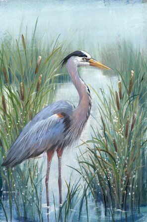 Heron Art, Bird Canvas, Bird Artwork, Blue Heron, Plein Air Paintings, Arte Animal, Birds Painting, Bird Art, Artwork Painting