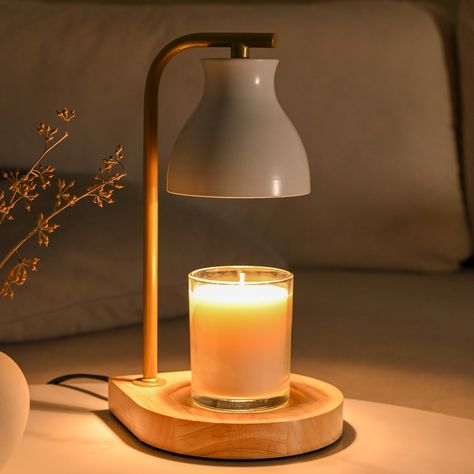 PRICES MAY VARY. [ High-Quality ]: SOKCVSEA Candle Warmer Lamp is made in a straightforward-style design, It adopts anti-oxidation, double-layer plating or baking paint technology. SOKCVSEA Candle Warmers Lamp will not rust and fade even after long-term use with the high quality metal lamp pole, anti-corrosion, quick heat dissipation, smooth and safe hold, smooth natural walnut base with anti-slip mat make sure the lamp sturdy and stable more to be used. [ Easy to Use and Control ]: SOKCVSEA Can Candle Lamp Warmer, Kitchen Counter Lamp, Christmas Gifts For Moms, Candle Melter, Office Decor For Women, Candle Lamps, Candle Warmer Lamp, Decorative Night Lights, Electric Candle