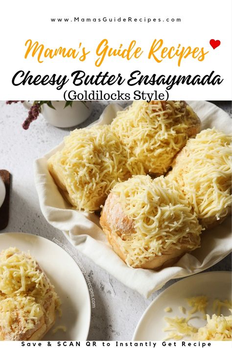 Cheesy Butter Ensaymada (Goldilocks Style) Ensaymada Recipe, Filipino Desserts, Different Cakes, Pinoy Food, Recipes Homemade, Grated Cheese, Cake Frosting, Bread Recipes Homemade, Instant Yeast